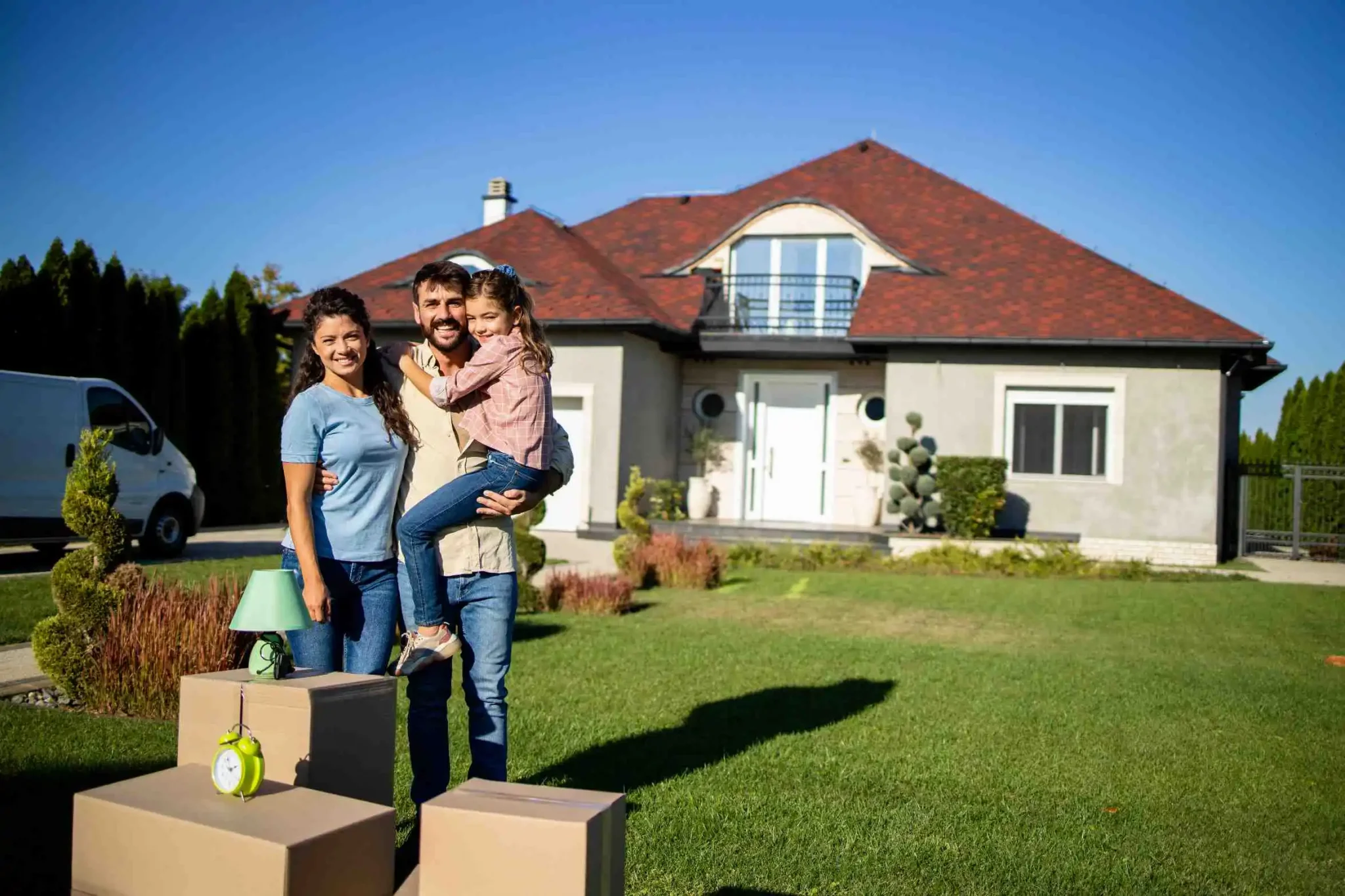 Happy Family Moving Into New House Ashland Missouri